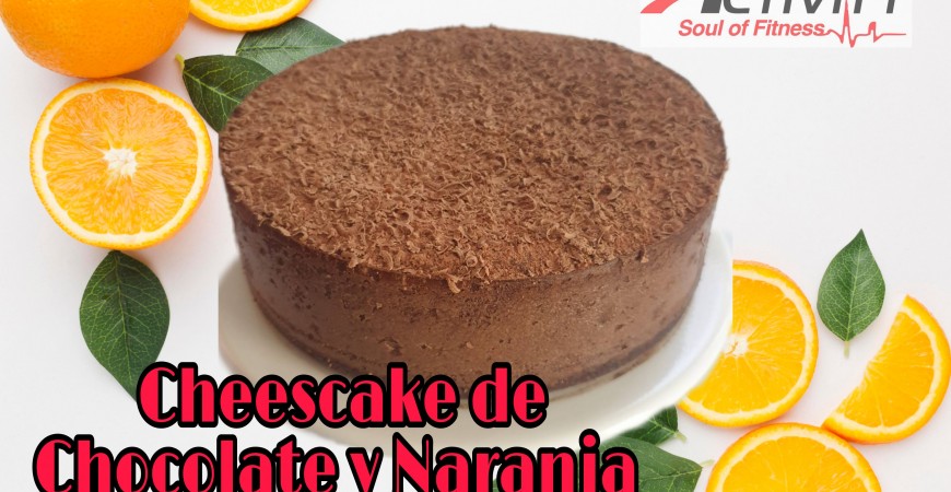 CHEESECAKE DE CHOCOLATE Y NARANJA SALUDABLE